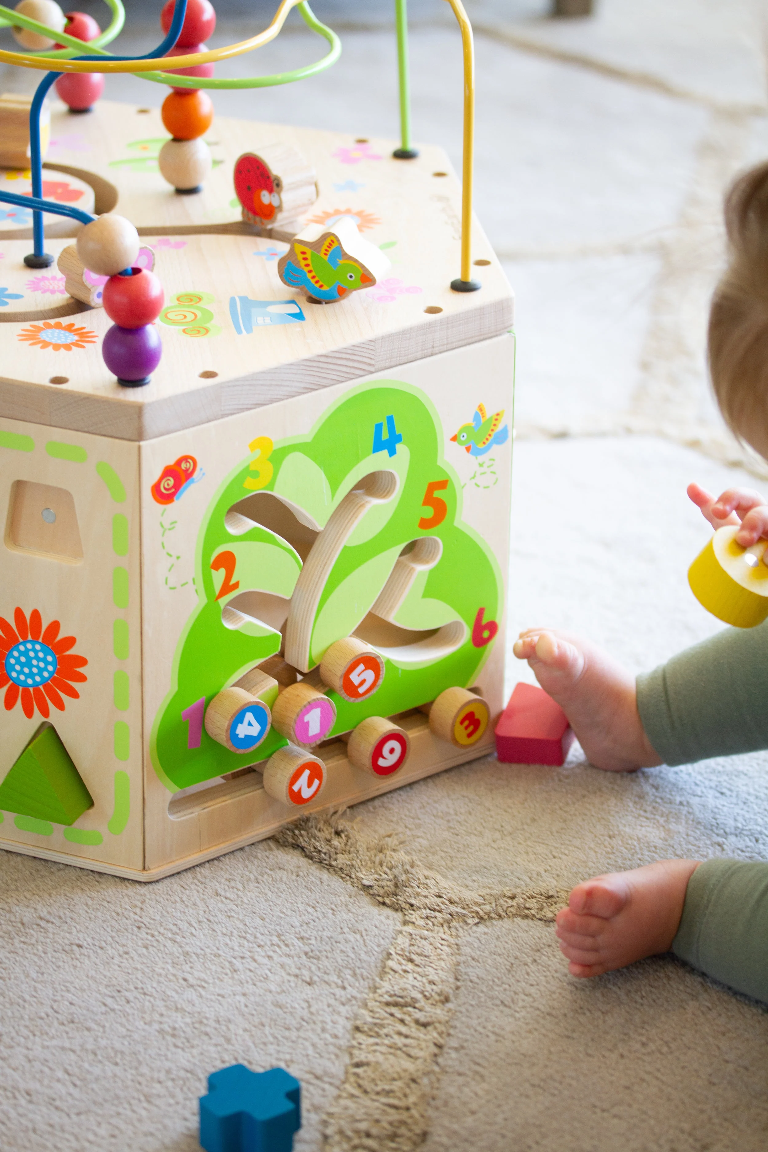 Everearth wooden activity deals cube